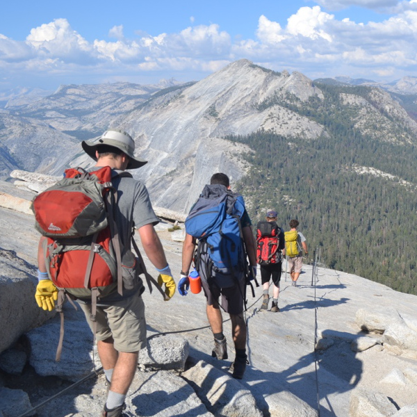 Descending Half Dome cables
