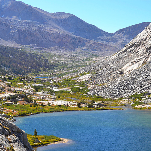 Mather Pass from Lower Palisade Lake